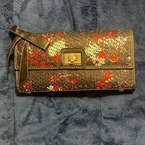 Rose Sequin Iron Fist Wallet